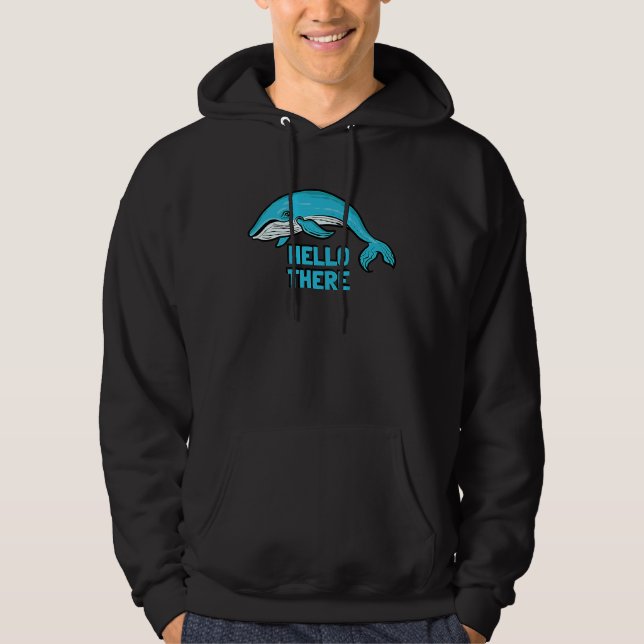 Blå Val  Val Hej Där Hoodie (Framsida)