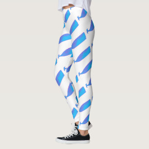 blå valar Thunder_Cove vit Leggings
