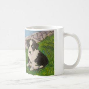 Blå valp kaffemugg
