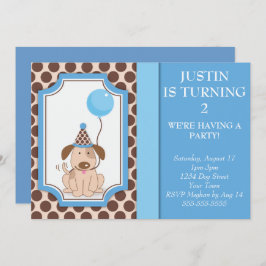 Blå valp, Party Inbjudningar