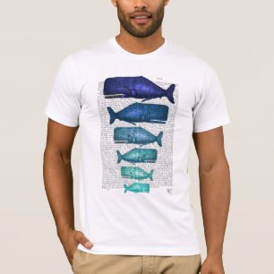 Blå valsfamilj t shirt