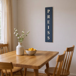 Blå/Vanilla Förnamn/Familj/Efternamn Canvastryck