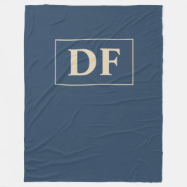 Blå/Vanilla Monogrammed Fleecefilt