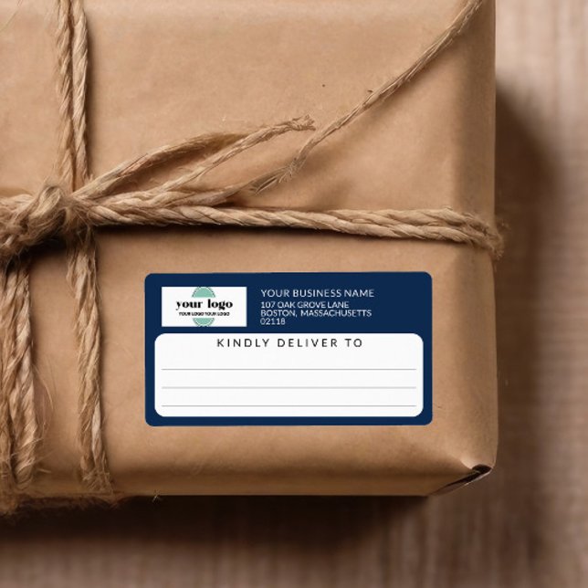 Blå, vänligt levererad till Logotyp Shipping Fraktsedel (Skapare uppladdad)