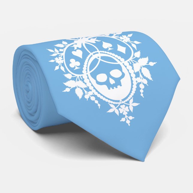 Blå Vapensköld med Skull och Cardwear Tie Slips (Rullad)