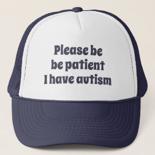 Blå, var tålmodig jag har autism keps