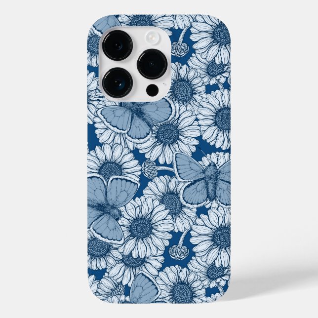 Blå vår, vild, blommor, daisy (Baksida)