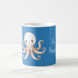 Blå vara glad bläckfisk kaffemugg