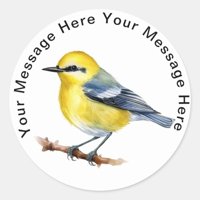 Blå varare runt klistermärke (Framsida)