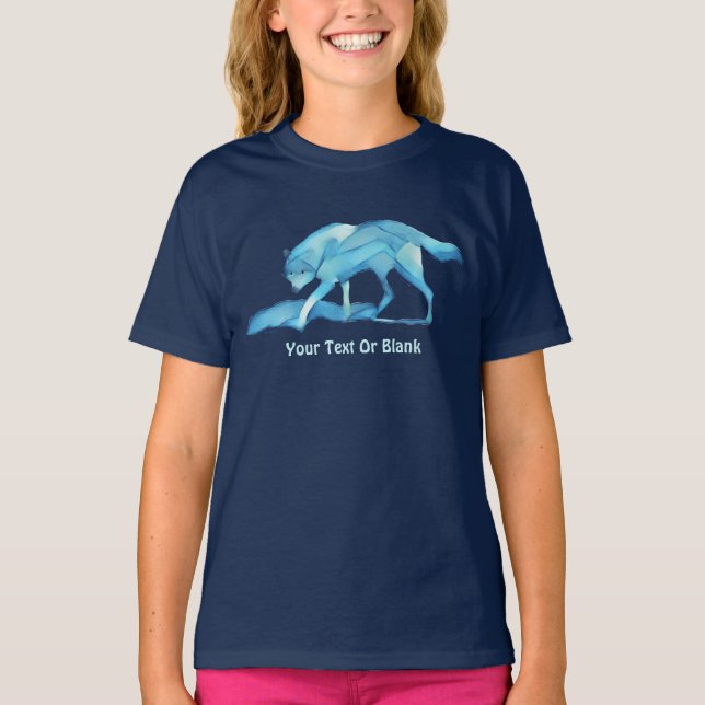 Blå Varg T Shirt (Framsida)