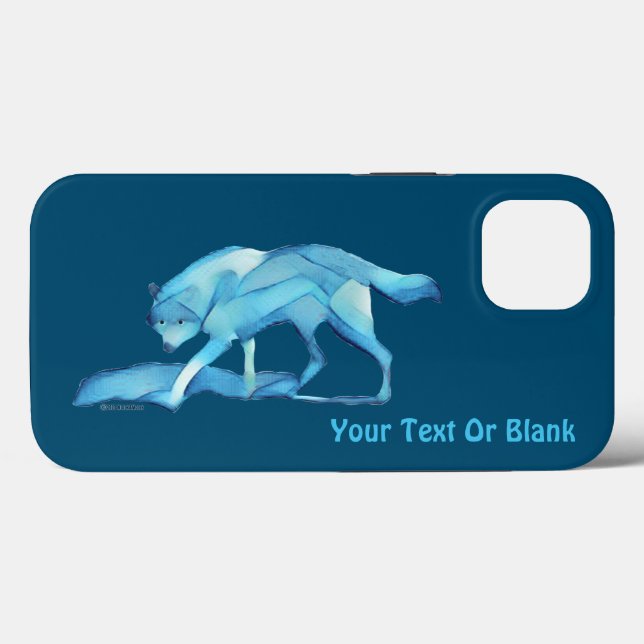 Blå Vargen Fodral-Mate iphone case (Baksida (horisontell))