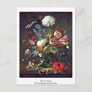 Blå Vas av De Heem Jan Davidsz Vykort