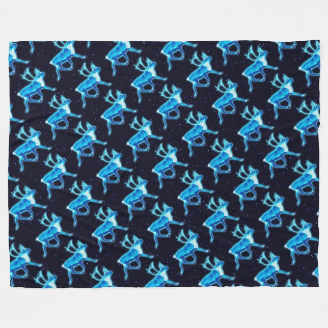 Blå Västindien (renare) Fleecefilt (Framsidan (Horisontell))