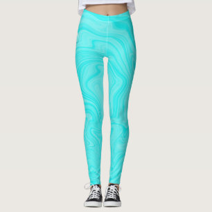 Blå Vatten droppar sommarSimman Bassäng Födelsedag Leggings