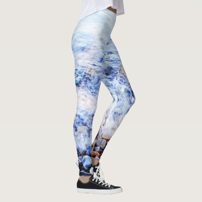 Blå vatten med färgsten leggings (Höger)