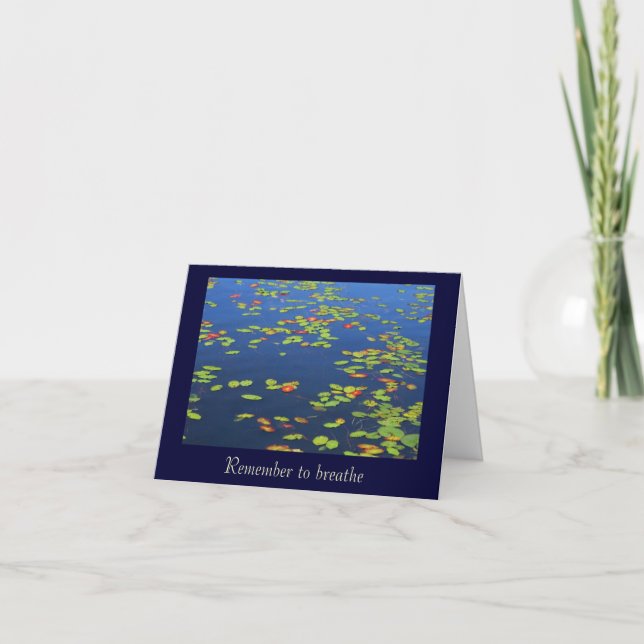 Blå Vatten och lila dynor - anteckningskort (Framsida)