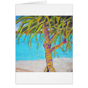 Blå Vatten Pandanas Hälsningskort