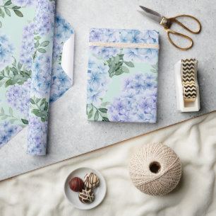 Blå vattenblommor presentpapper