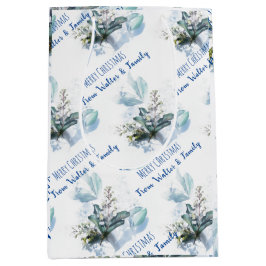 Blå vattenfärg - Anpassat namn - julklapp