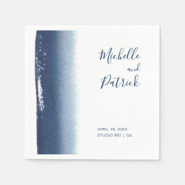 Blå vattenfärg, Bröllop Pappersservett