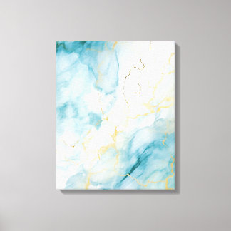 Blå vattenfärg canvastryck