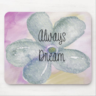 Blå vattenfärg, Dream Flower Musmatta