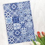 Blå vattenfärg för plattan Mönster, blå vattenfärg Kökshandduk<br><div class="desc">Söt indigo Blue och white mönster i vattenfärg. Originalkonst av Nic Squirrell.</div>