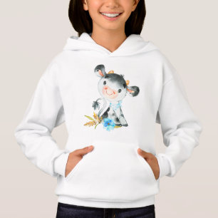 Blå vattenfärg, liten kon t shirt