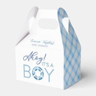 Blå vattenfärg Play Baby Shower Papper Kopp Presentaskar