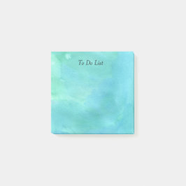 Blå vattenfärg post-it block
