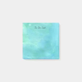Blå vattenfärg post-it block