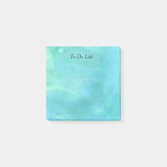Blå vattenfärg post-it block (Framsida)