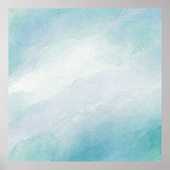 Blå vattenfärg poster (Framsidan)