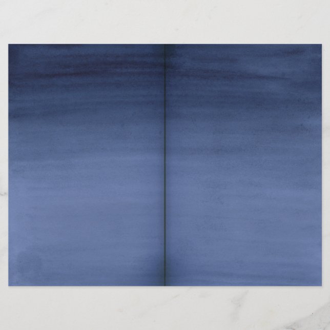 Blå vattenfärg Tvätta Papper klippbok (Framsida)