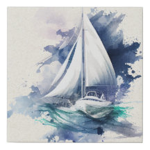 Blå vattenfärg Utskrift av utfall av misslyckad fi