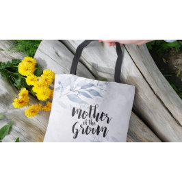 Blå vattenfärgen Löv Bröllop Mor i Groom Tygkasse