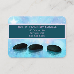 Blå vattenfärger Zen Spa för lavender och Blek Visitkort