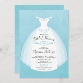 Blå vattenfärgsbricka, Möhippa Inbjudningar