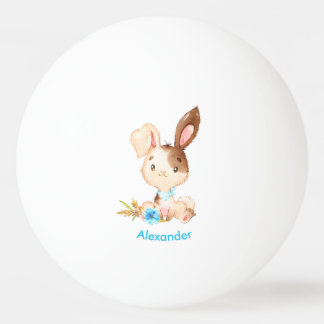 Blå vattenfärgsbunkan pingisboll