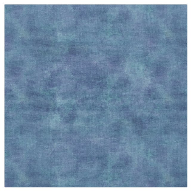 Blå vattenfärgsmoln Abstrakt Mönster Tyg (Närbild)