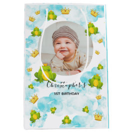 Blå vattenfärgsmonarch Frog Baby Photo