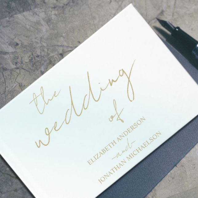 Blå vattenfärgsvave Bröllop Gästböcker (Skapare uppladdad)