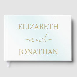 Blå vattenfärgsvave Bröllop Gästböcker