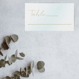 Blå vattenfärgsvave Bröllop Placeringskort