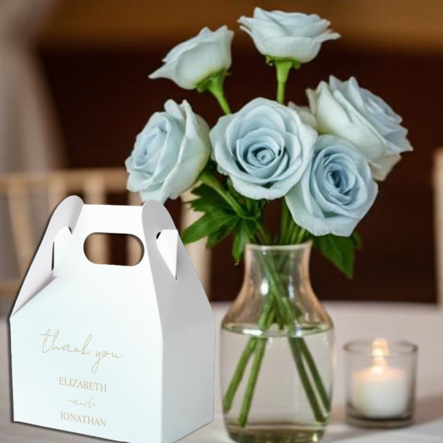 Blå vattenfärgsvave Bröllop Presentaskar (Skapare uppladdad)