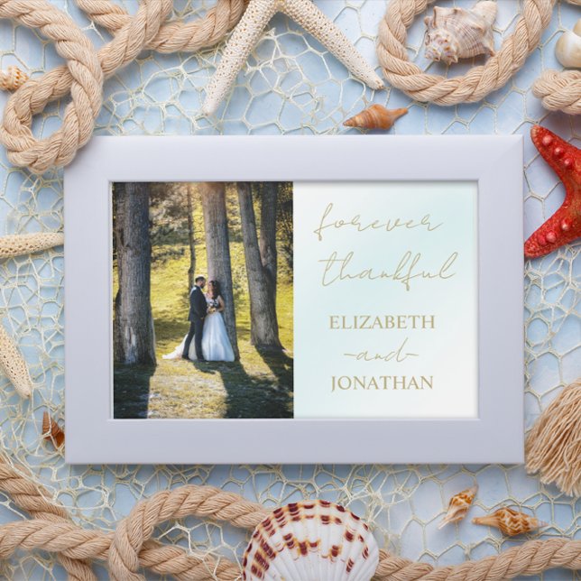 Blå vattenfärgsvave Bröllop Tack Kort (Skapare uppladdad)