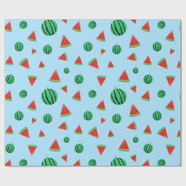 Blå vattenmelonsvällning Papper Presentpapper
