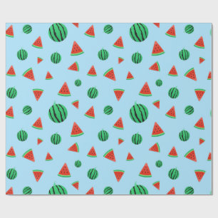 Blå vattenmelonsvällning Papper Presentpapper