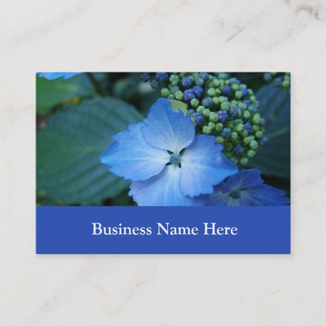 blå vattenskida visitkort (Framsida)