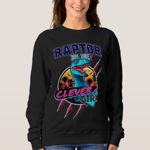 Blå Velociraptor Dinosaurier Smart Tjej Rovdjur Ki T Shirt
